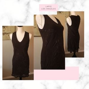 Lapis mini dress brown & blue